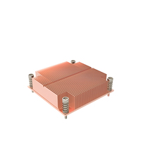 Xinhao Simulation thermique design personnalisé radiateur 1U LGA1700 rectangle Base en cuivre Module de refroidissement à ailettes en cuivre serveur refroidisseur de processeur