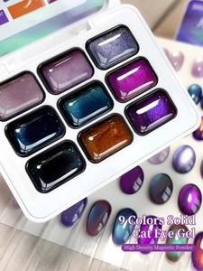 Gel UV pour ongles 9 couleurs, gel de modelage solide haute saturation, effet dégradé, pour manucure DIY et design de salon - Product Image 5
