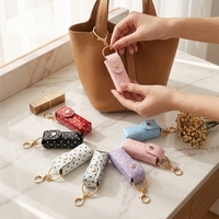 Nouvelle Pochette Portable en PU Faite à la Main, Style Mignon, Luxe Léger, à Pois, pour Rouge à Lèvres, Baume à Lèvres, Parfum, et Accessoire Porte-Monnaie pour Femme