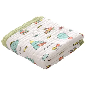 Baby Knitted Blanket Low Price Baby Muslin Blanket 4 Layers Design Competitive Price Muslin Baby Blanket