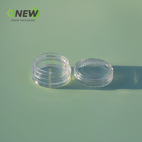 Pot cosmétique transparent de 15g empaquetant le pot en plastique de picoseconde
