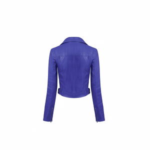 Veste en faux cuir à manches longues avec fermeture à glissière pour femmes de qualité supérieure Motard OEM - Product Image 1