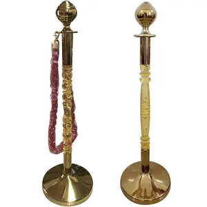 High-End Hotel Resin Red Carpet Stanchion Crowd Control Barrier Pole For Event