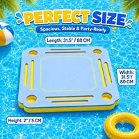 Table de Mahjong flottante en mousse EVA imperméable de 80 cm avec porte-gobelets pour divertissement aquatique – Vente en gros