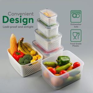 Food Grade PP+<b>SILICON</b> RING Injection Molded Microwave Airtight <b>Waterproof</b> Freezer Safe Multifunction Kitchen Food Storage - Product Image 4