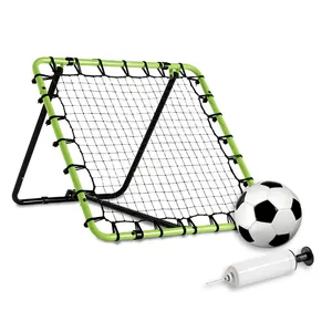 อุปกรณ์ฝึกฟุตบอลสำหรับเด็กตาข่ายเด้งกีฬาสำหรับสนามหลังบ้านฟุตบอลกลางแจ้งปรับมุมได้