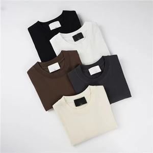 High Quality 280 Gsm Knitted Oversized T-Shirt Printing Custom Cotton Men Blank Other <strong>Clothing</strong> <strong>Manufacture</strong> - Product Image 4