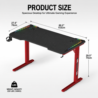 Bureau d'ordinateur ergonomique AOR, table de jeu E-sports, vente en gros d'usine, personnalisation DIY, matériaux écologiques