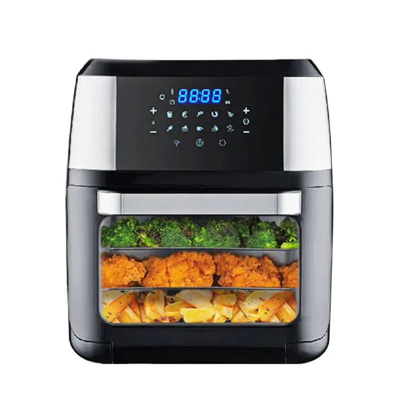 Newest air fryer 12L Electric digital Air Fryers Oven with Transparent glass pot Window Visual drawer basket fryer