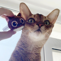 Jouet pour chat en peluche avec son de miaulement réaliste, activé par le toucher, jouet interactif pour chaton, jouet d'exercice pour chat