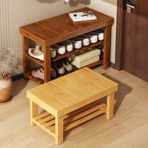 Banco Zapatero Moderno de <span class=keywords><strong>Bambú</strong></span> Convertible con Estante Expandible, Ecológico y Duradero, Mueble de Almacenamiento para Sala de Estar - Product Image 1