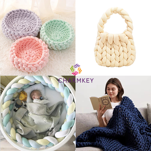 Charmkey Chất Lượng Cao 250G/500G/1000G Siêu Dày Gạc Dải Bông Dệt Tay Chunky Sợi Cho Chăn Dòng Gối - Product Image 6