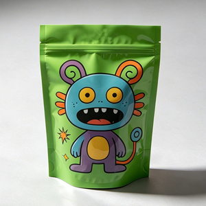 Pochette refermable anti-odeur et anti-humidité en Mylar, résistante aux enfants, avec fermeture éclair à 3 côtés, en feuille de polyester, 3,5g, 7g, 14g, 28g, faible coût - Product Image 3