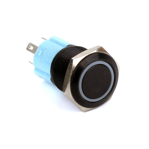 <span class=keywords><strong>1911</strong></span> 16mm không thấm nước Đầu phẳng 12V kim loại vòng màu đỏ chiếu sáng nút nhấn tạm thời dẫn chuyển đổi - Product Image 1