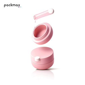 Pot à baume à lèvres en PP de 12g avec spatule – Contenant vide rechargeable pour crème, emballage cosmétique à couvercle rabattable pour masque et baume à lèvres - Product Image 2