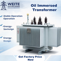 Transformateur de distribution triphasé immergé dans l'huile à enroulement en cuivre pur 33kV 35kV 80KVA 160KVA 400KVA 1000KVA 2500KVA CE ISO