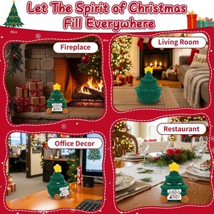 Bambola Natalizia Positiva all'Uncinetto FunisFun, Divertente Decorazione <span class=keywords><strong>per</strong></span> Albero di <span class=keywords><strong>Natale</strong></span> Fatta a Mano, Regalo Scherzoso di Babbo <span class=keywords><strong>Natale</strong></span> dalla Cina - Product Image 6