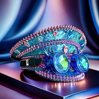 Chapeau Steampunk à Paillettes et Clous avec Lunettes de Protection et Strass pour Festival Burning Man, Vente en Gros, MOQ 3