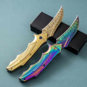 Navaja Plegable de Acero con Hoja de Punta Caída de 10cm, Cuchillo de Bolsillo para Exteriores con Perilla de Pulgar, Personalizable OEM - Product Image 5