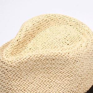 Multiple Size Short Brim <b>Fedora</b> Panama Hat Chapeau Sombrero De Paja Woven Paper <b>Straw</b> Hats - Product Image 5