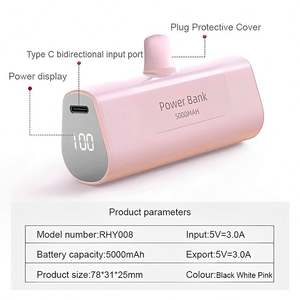 แบตสำรองขนาดเล็ก 5000mAh พร้อมหน้าจอ LED ชาร์จแบตเตอรี่แบบพกพา สำหรับ <span class=keywords><strong>iPhone</strong></span> - Product Image 4