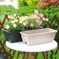 JIUYI New Holland Bassin Balcon Plantation de Fleurs et Légumes Grand Pot de Fleur Rectangulaire en Plastique en Résine