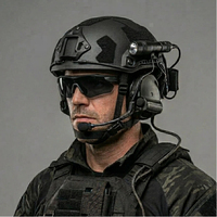 Casque tactique noir FAST SF réglable avec suspension BOA, équipement de protection pour l'entraînement de sécurité