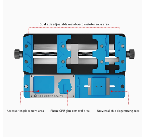 Mijing K23 Pro Universal PCB Holder Double Shaft Jig Fixture for iPhone Samsung Phone PCB IC Chip Motherboard Soldering Mobile