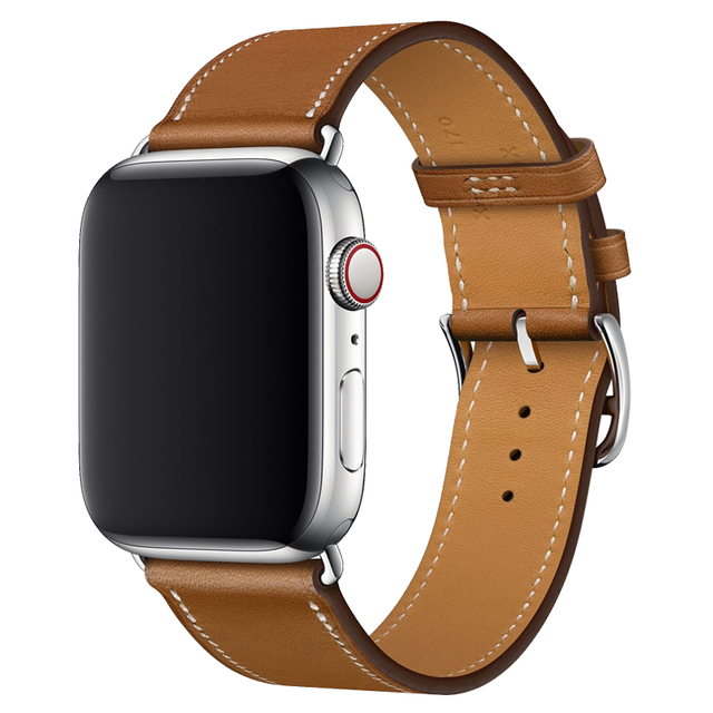 Luxury Women Single Tour Top Grain Genuine Leather Band for Apple Watch