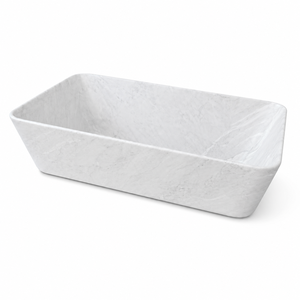 อ่างล้างมือแบบติดผนังหินธรรมชาติหรูหราจาก Poulars Wholesale พร้อมฐานหินอ่อน Bianco Carrara - Product Image 3