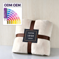 Couverture en flanelle 100% polyester de luxe, couverture polaire douce et chaude toute saison, couleur unie, logo personnalisé en gros pour la maison, ODM&OEM