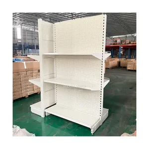 Gridwall Panel Island Gondola Single-sides Steel Supermarket Shelving Grocery Shop Fitting display Store shelves for retail