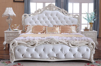 Lit de luxe Style européen ancien, meuble de lit en bois sculpté, Style traditionnel européen, Sexy
