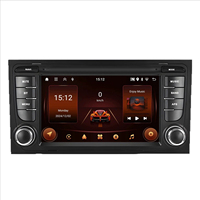Pemutar Multimedia Mobil Layar Sentuh 7" Wireless Carplay Android Auto GPS Navigasi Sistem Video Mundur untuk Audi A4 2002 2008