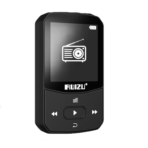 Lecteur <span class=keywords><strong>MP3</strong></span> sportif <span class=keywords><strong>RUIZU</strong></span> X52 BT Mini lecteur de musique avec clip Prise en charge de la carte TF avec radio FM, enregistrement, livre électronique, vidéo, podomètre - Product Image 1