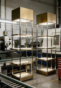 Présentoir de parfums sur pied en fil métallique moderne de haute qualité pour usage commercial, cosmétiques et huiles essentielles - Product Image 3