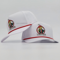 Hoge Kwaliteit Custom Golf Hoed 5 Panel Borduurwerk Logo Waterdicht Laser Gesneden Heren Snapback Caps Luipaard Dot Argyle Dobby Oxford