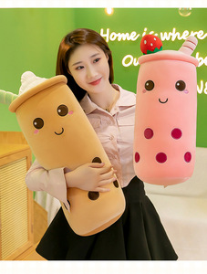 Peluche en forme de tasse de thé au lait aux fruits, grande et mignonne, de qualité douce, oreiller de sommeil pour bébé avec rembourrage en PP, type <span class=keywords><strong>bulle</strong></span> - Product Image 6