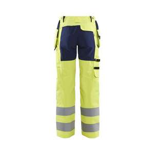 BLAKLADER - 716318113389D25 Pantalón de mujer Hi-Vis con elástico Amarillo/Azul marino-EAN 7330509615348 ROPA DE TRABAJO DE LA HI-VIS - Product Image 2