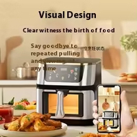 Friteuse à air numérique intelligente 8L avec écran tactile, antiadhésive, pour cuisine domestique, facile à utiliser, personnalisable avec logo du fabricant