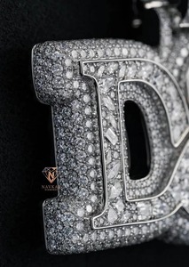 Hip Hop Chain Moissanite Diamond Pendant 925 Silver Luxury Pendant for Women Anniversary Gift Available At Best Price - Product Image 3