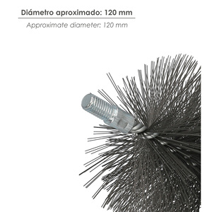 Spazzola per Pulizia Tubi in Acciaio 120 mm M12 - Product Image 4