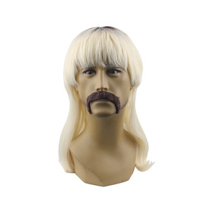 <span class=keywords><strong>Peluca</strong></span> rubia estilo mullet con flequillo, capas laterales largas, de pelo sintético, estilo moderno de los 80, degradado rosa y azul, para fiestas y cosplay - Product Image 2