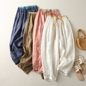 <span class=keywords><strong>Pantalones</strong></span> Casuales de Mujer de Cintura Alta, Estilo Retro, Holgados y Estilizantes, Nueva Colección Verano 2026, Venta al Por Mayor - Product Image 1