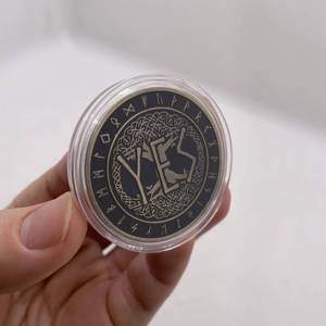 Pièce commémorative souvenir en cuivre plaqué, style gothique, avec motifs Ouija, clairvoyance ou ange de la mort, pour la prévision des décisions Oui/Non - Product Image 2