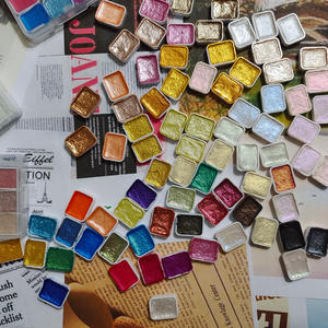 Peinture <span class=keywords><strong>aquarelle</strong></span> solide nacrée métallisée de qualité artistique, marque privée, personnalisation à petite échelle, vente en gros - Product Image 5