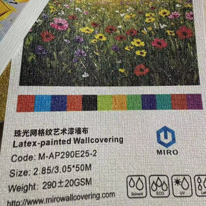 วัสดุปิดผนังกันไฟแบบทอไขว้ |   ม้วนเอฟเฟกต์<span class=keywords><strong>สี</strong></span>อาร์ต 2.85/3.05x60M พร้อมการติดตั้งแบบชิ้นเดียว - Product Image 2