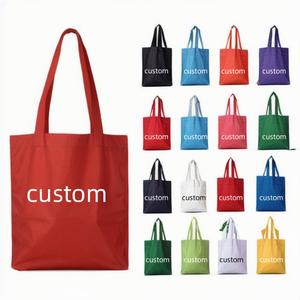 Bolsas de lona personalizadas al por mayor con logotipo, bolsas de compras de colores, bolsas de lona de algodón puro - Product Image 1