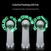 Ventilador de Mano LED Mini Portátil Personalizado al por Mayor con Pantalla de Mensajes Iluminada y Texto Programable para Recuerdos de Fiesta de Halloween
