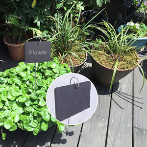 Étiquettes de plantes en ardoise signe de <span class=keywords><strong>jardin</strong></span> résistant aux intempéries 0.4-0.6cm d'épaisseur formes de cercle/coeur/rectangle pour légumes et fleurs - Product Image 5